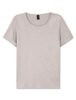Donna Piazza Italia Donna|T-Shirt E Top<T-shirt mezza manica in cotone modal effetto slub, vestibilità regular - perla