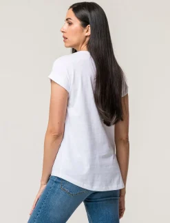 Donna Piazza Italia Donna|T-Shirt E Top<T-shirt mezza manica in cotone con stampa diversi colori disponibili - var 1