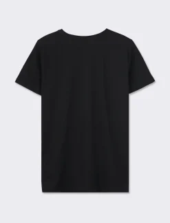 Donna Piazza Italia Donna|T-Shirt E Top<T-shirt mezza manica vestibilità regular in tessuto fisso con stampa ed applicazioni gioiello - var 2