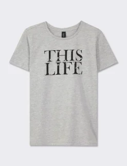 Donna Piazza Italia Donna|T-Shirt E Top<T-shirt mezza manica vestibilità regular in tessuto fisso con stampa ed applicazioni gioiello - var 3