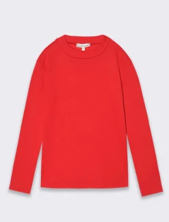 Piazza Italia T-Shirt E Top|T-Shirt E Top<T-shirt mezzo collo di interlock da bambina - Rosso