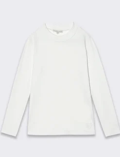 Piazza Italia T-Shirt E Top|T-Shirt E Top<T-shirt mezzo collo di interlock da bambina - Bianco