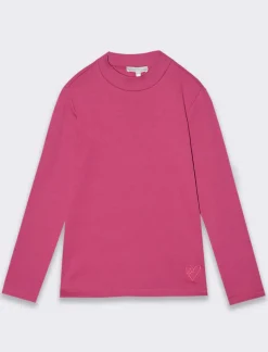 Piazza Italia T-Shirt E Top|T-Shirt E Top<T-shirt mezzo collo di interlock da bambina - Viola