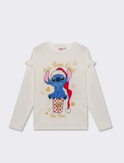 Piazza Italia Bambina|T-Shirt E Top<T-shirt natalizia da bambina stampa Stitch - sporco