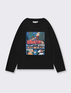 Bambino Piazza Italia Bambino|Maglieria<T-SHIRT STAMPA FUMETTO - Nero