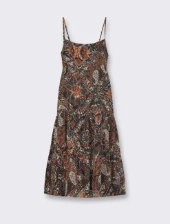 Donna Piazza Italia Donna|Abiti E Tute<Vestito a bretelle in tessuto leggero con inserto effetto metallizzato - var 1