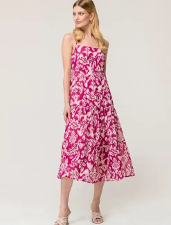 Donna Piazza Italia Donna|Abiti E Tute<Vestito a bretelle in tessuto leggero con inserto effetto metallizzato - var 2