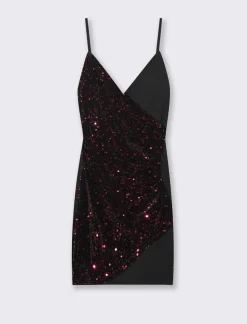 Donna Piazza Italia Abiti E Tute<Vestito asimmetrico con paillettes - Bordeaux