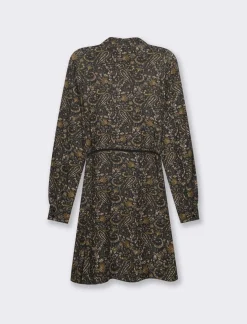 Donna Piazza Italia Donna|Abiti E Tute<Vestito chemisier a fantasia manica lunga e gonna a ruota - var 1