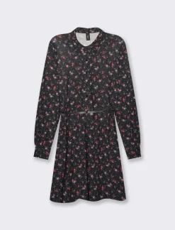 Donna Piazza Italia Donna|Abiti E Tute<Vestito chemisier a fantasia manica lunga e gonna a ruota - var 2