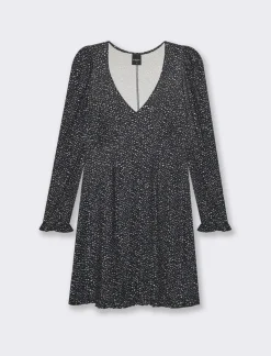 Donna Piazza Italia Donna|Abiti E Tute<Vestito corto con maniche a 3/4 a sbuffo e volant sul fondo - var 1