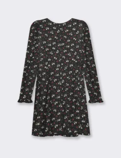 Donna Piazza Italia Donna|Abiti E Tute<Vestito corto con maniche a 3/4 a sbuffo e volant sul fondo - var 2