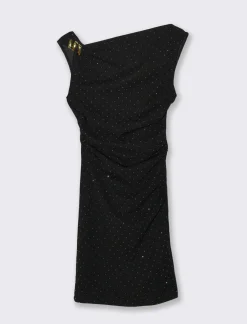 Donna Piazza Italia Abiti E Tute<Vestito corto con strass - Nero
