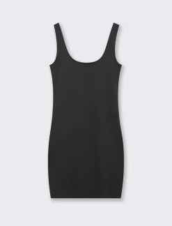 Donna Piazza Italia Abiti E Tute<Vestito corto in tessuto elatico con spalline e scollo rettangolare -