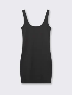 Donna Piazza Italia Abiti E Tute<Vestito corto in tessuto elatico con spalline e scollo rettangolare -