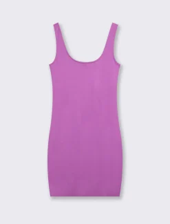 Donna Piazza Italia Abiti E Tute<Vestito corto in tessuto elatico con spalline e scollo rettangolare -