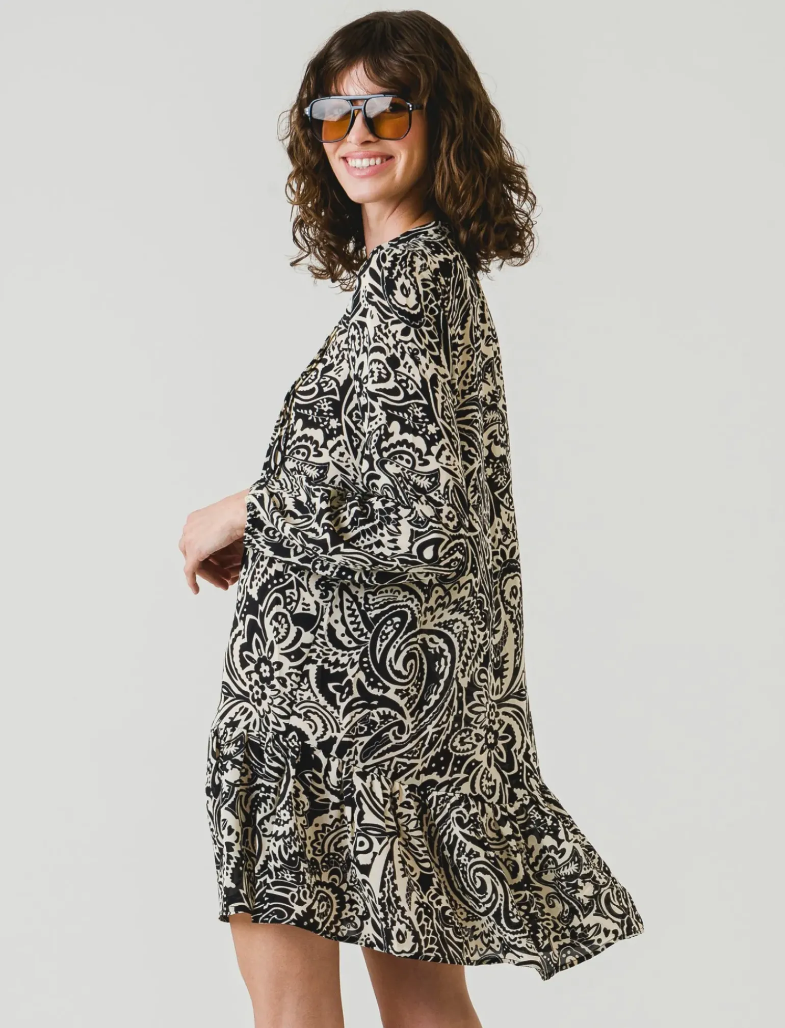 Donna Piazza Italia Donna<Vestito fantasia con arricciatura - var 1