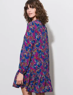 Donna Piazza Italia Donna<Vestito fantasia con arricciatura - var 2