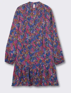 Donna Piazza Italia Donna<Vestito fantasia con arricciatura - var 2