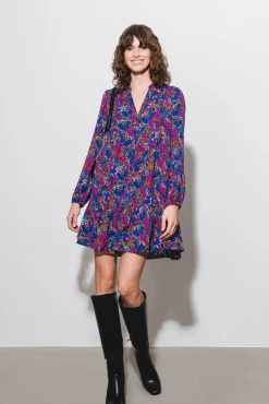 Donna Piazza Italia Donna<Vestito fantasia con arricciatura - var 2