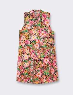 Donna Piazza Italia Donna<Vestito fantasia con bottoni sul davanti - var 1