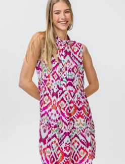 Donna Piazza Italia Donna<Vestito fantasia con bottoni sul davanti - var 2