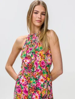 Donna Piazza Italia Donna<Vestito lungo fantasia con elastico in vita - var 1