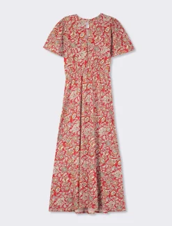 Piazza Italia Vestito lungo in tessuto crepe stampato con scollo tondo - var 1 Hot