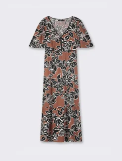 Donna Piazza Italia Abiti E Tute<Vestito lungo in viscosa, vestibilità regular e maniche ampie - var 1