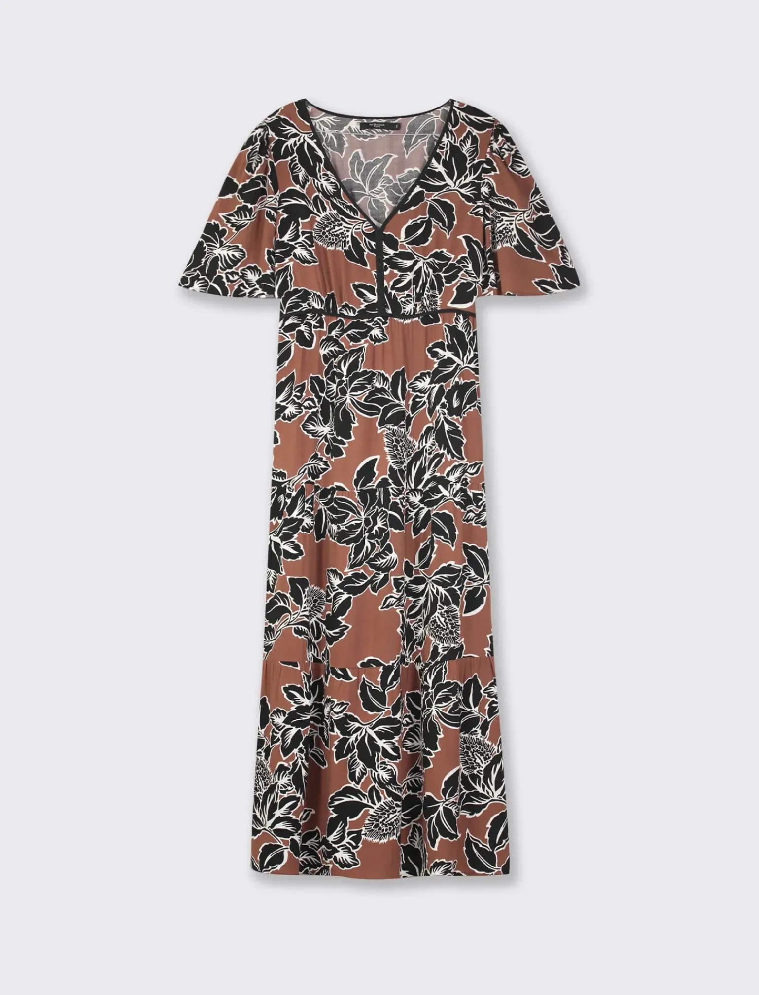 Donna Piazza Italia Abiti E Tute<Vestito lungo in viscosa, vestibilità regular e maniche ampie - var 1