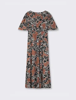 Donna Piazza Italia Abiti E Tute<Vestito lungo in viscosa, vestibilità regular e maniche ampie - var 1