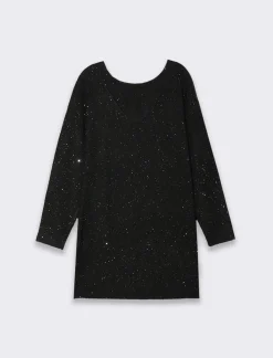 Donna Piazza Italia Donna|Abiti E Tute<Vestito maxipullover con filato di pailletes scollatura a V profonda sulla schiena -