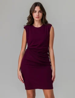 Donna Piazza Italia Abiti E Tute<Vestito smanicato con arriccio al fianco - Vinaccia