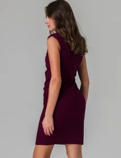 Donna Piazza Italia Abiti E Tute<Vestito smanicato con arriccio al fianco - Vinaccia