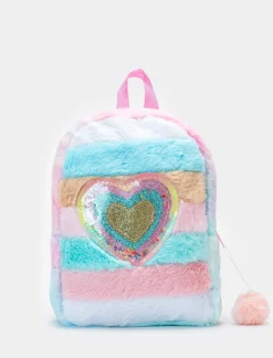 Piazza Italia Bambina|Borse E Zaini<Zaino da bambina multicolor in pelliccia -