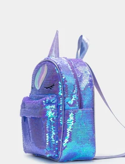 Piazza Italia Bambina|Borse E Zaini<Zaino unicorno con pailletes da bambina - Lilla
